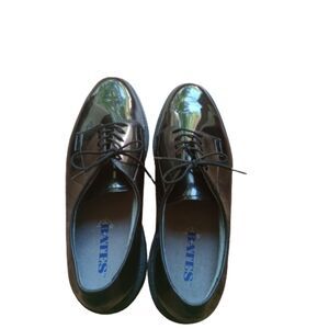 Bates Men's Size 11D Black High Gloss Oxford Uniform Shoes